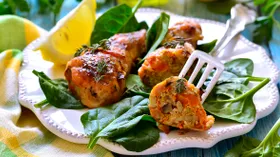 Фаршированные куриные окорочка с грибами