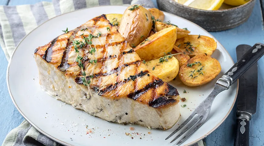 Меч-рыба на гриле