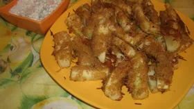 Кабачковые палочки в сырной панировке