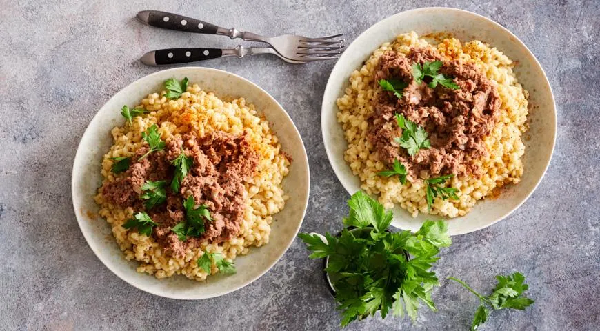 Перловка на бульоне с мясом