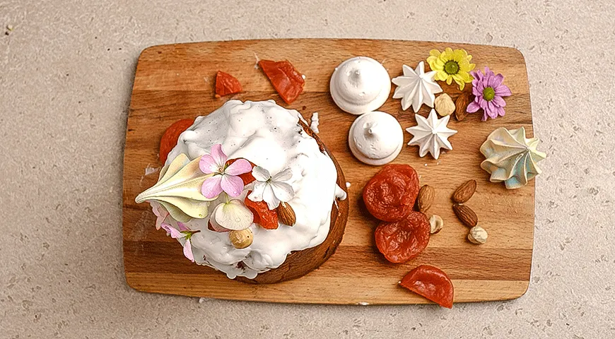 Кулич с апельсиновым кремом
