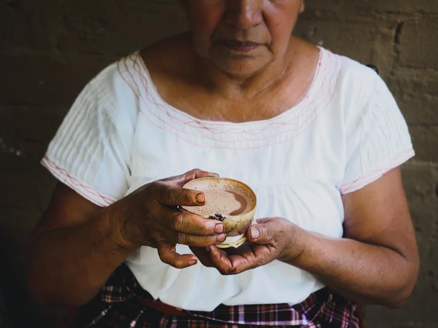 Мексиканский горячий шоколад содержит перемолотые орехи, ведь жир сохраняет пенку, и готовится только на воде.