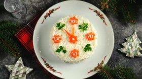 Салат Новогодние часы