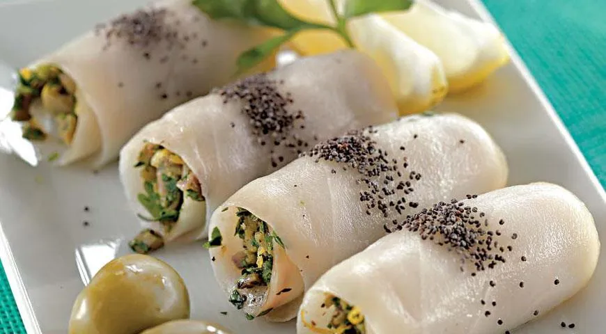 Рецепт рулетиков из масляной рыбы