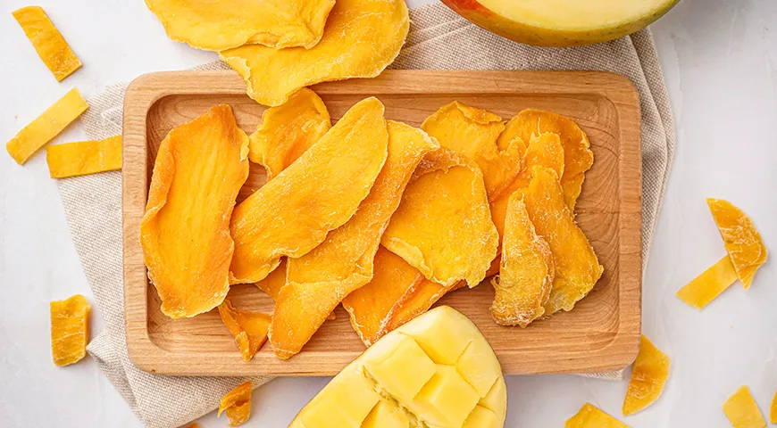 Сушеное манго — отличный источник быстрой энергии благодаря фруктозе и глюкозе