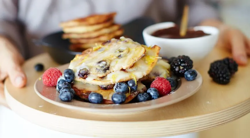 Оладьи из рикотты с шоколадом