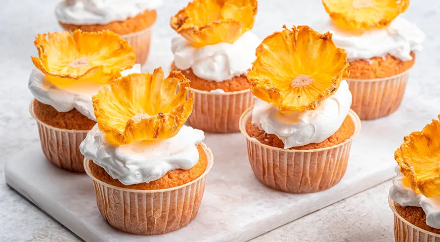 В ресторанной практике сушеный ананас используют как натуральный декор