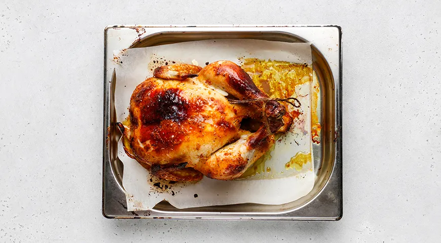 Курица в духовке целиком с хрустящей корочкой