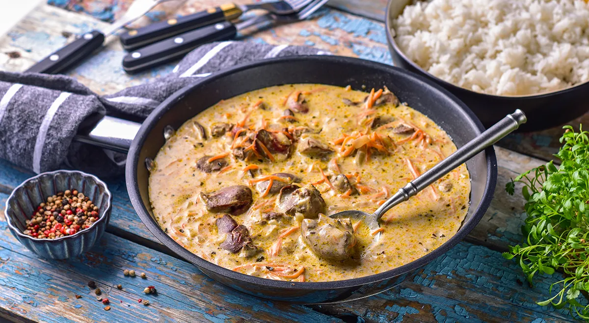 Рецепт подливы из куриной печени (можно использовать печень кролика)