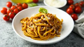 Рецепты с овощами, мясом и спагетти