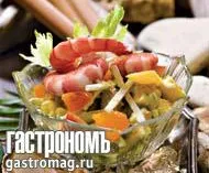 Рецепты с фруктами, креветками и авокадо