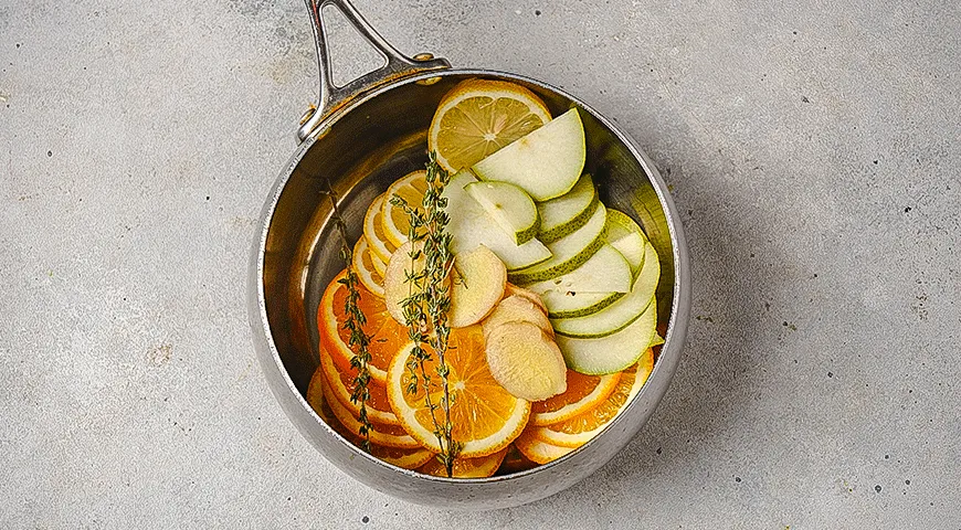 Цитрусовый чай с грушей