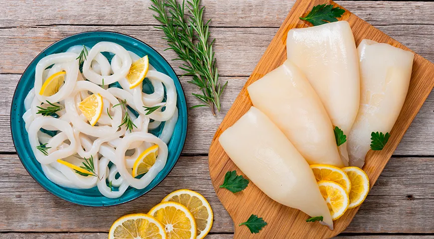 Рекомендуемая суточная норма потребления вареного кальмара для взрослого составляет 100–150 г