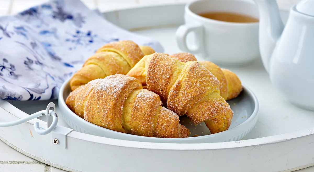 Рогалики с сахаром