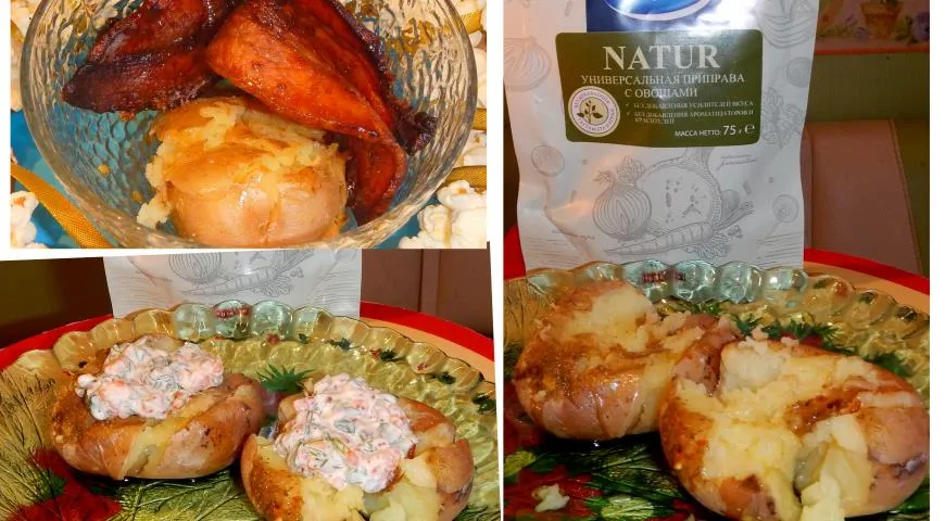Ароматный печеный картофель в горшочках