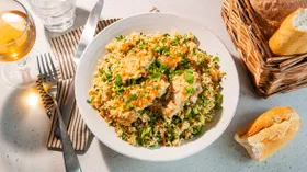 Куриное филе с рисом (на сковороде)