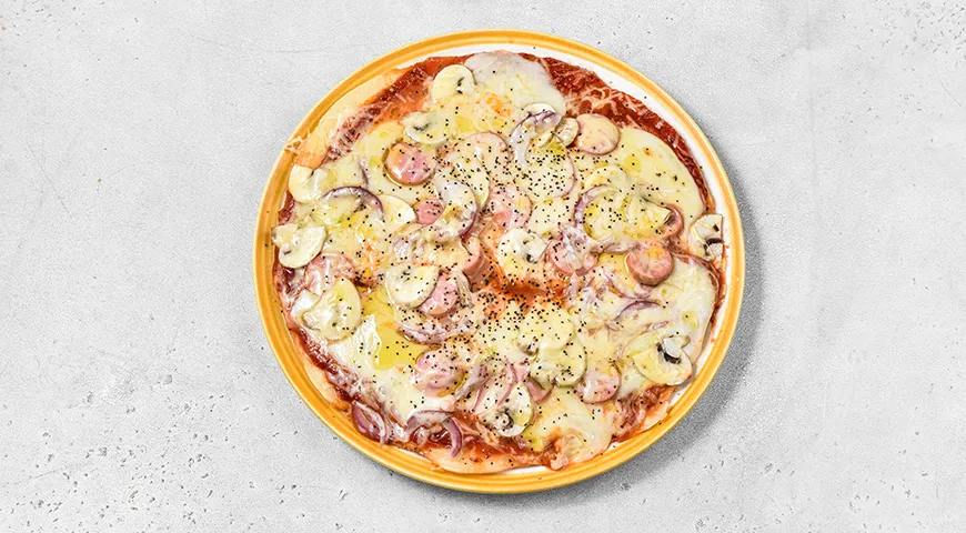 Пицца на сковороде на кефире