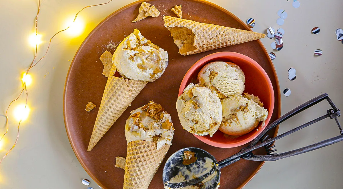 Пряное тыквенное мороженое