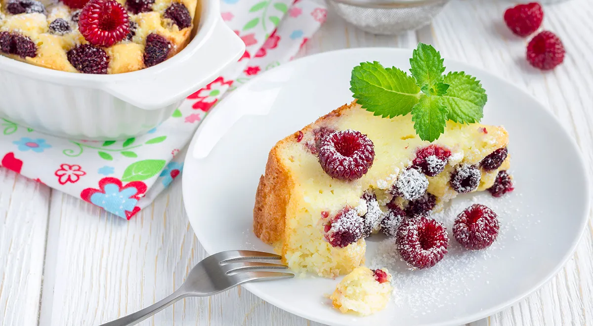 Рецепт творожной запеканки с малиной