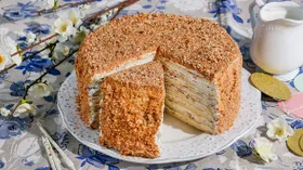 Творожный торт на сковороде