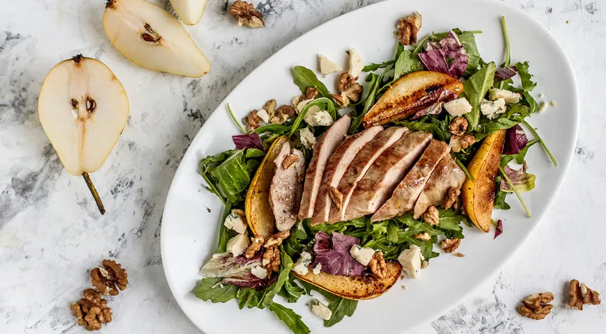 Салаты с грецкими орехами