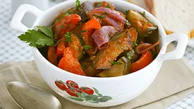 Рецепты с баклажаном, томатами и вином красным