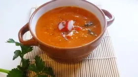 Суп-пюре из тыквы со шпинатом