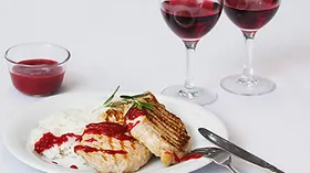 Рецепты с мясом, фруктами и вином красным