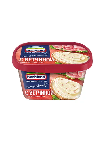 HOCHLAND сыр плавленый ветчина м.д.ж. 55% пл/ванночка 400г