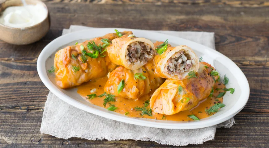 Голубцы мясные, пошаговый рецепт с фото на 838 ккал