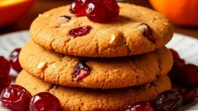 Печенье имбирное с клюквой и цедрой