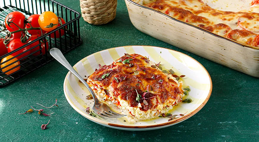 Рецепт запеченного филе минтая с овощами в духовке