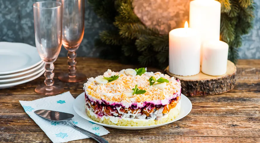 Рецепт селедки под шубой с яблоком