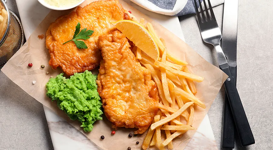 В Великобритании гороховое пюре (mushy peas) – традиционный аккомпанемент к фиш-энд-чипс