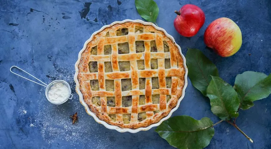 Слоеный яблочный пирог, пошаговый рецепт с фото на ккал