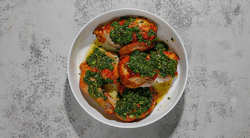 Курица с лимонно- пряным соусом