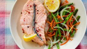 Рецепты с овощами, сёмгой и бобовыми