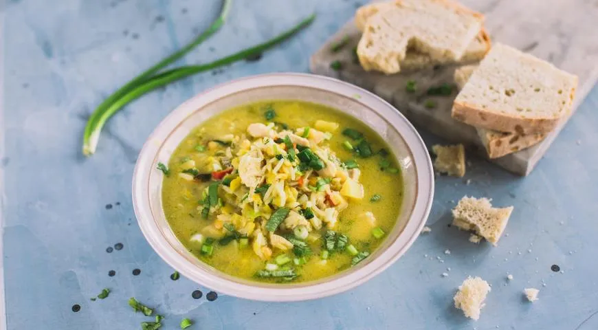 Гороховый суп с кокосовым молоком и курицей