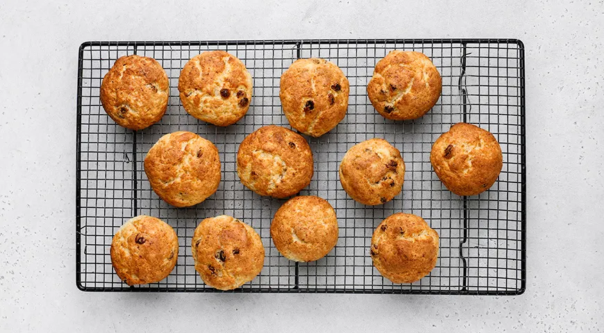 Творожное печенье с изюмом