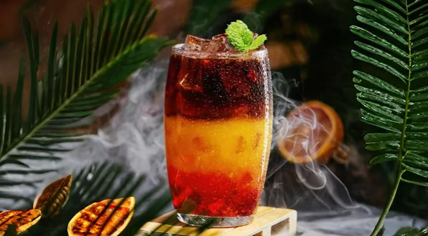 Слоистость кофе-бамбл можно усложнять, используя несколько видов цитрусовых соков одновременно