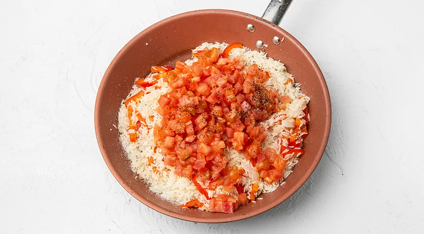 Кабачки с рисом и овощами