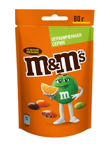 M&Ms Драже со вкусом апельсина 80г фл/п