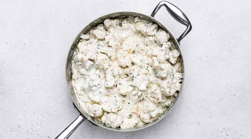 Цветная капуста в сметанном соусе