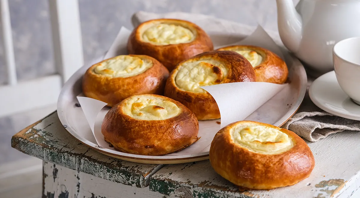 Рецепт сдобных ватрушек с творогом