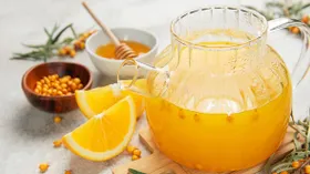 Чай с облепихой и апельсином