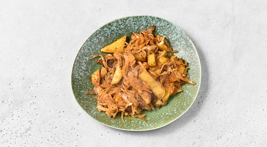 Жареная картошка с капустой