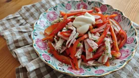 Салат с ветчиной