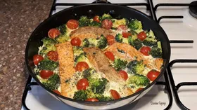 Рецепты с маслом оливковым, лососем и черри