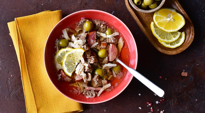 Рецепт солянки с краковской колбасой