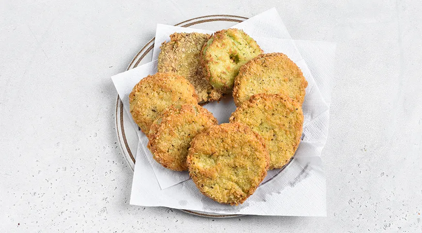 Жареные зеленые помидоры на сковороде